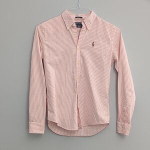 Ralph Lauren Pink Button Down Shirt Tailored Fit